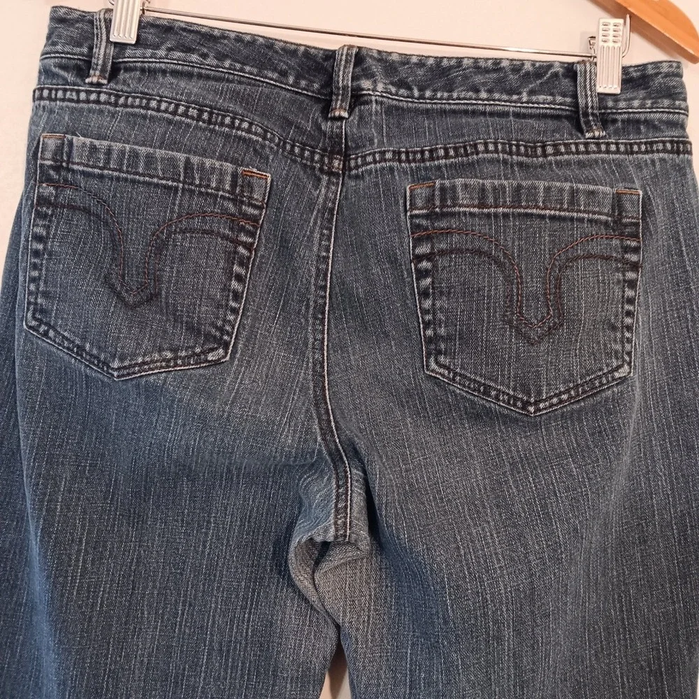 LOFT‎ Curvy Boot Jeans Women's Dark Wash Denim Classic Casual